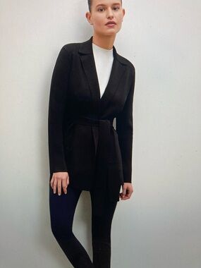 MM Lafleur Merritt Black Belted Blazer Jacket